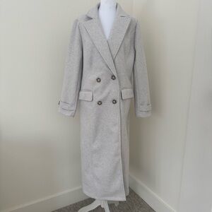 Jason Wu Light Gray Double-Breasted Top Coat